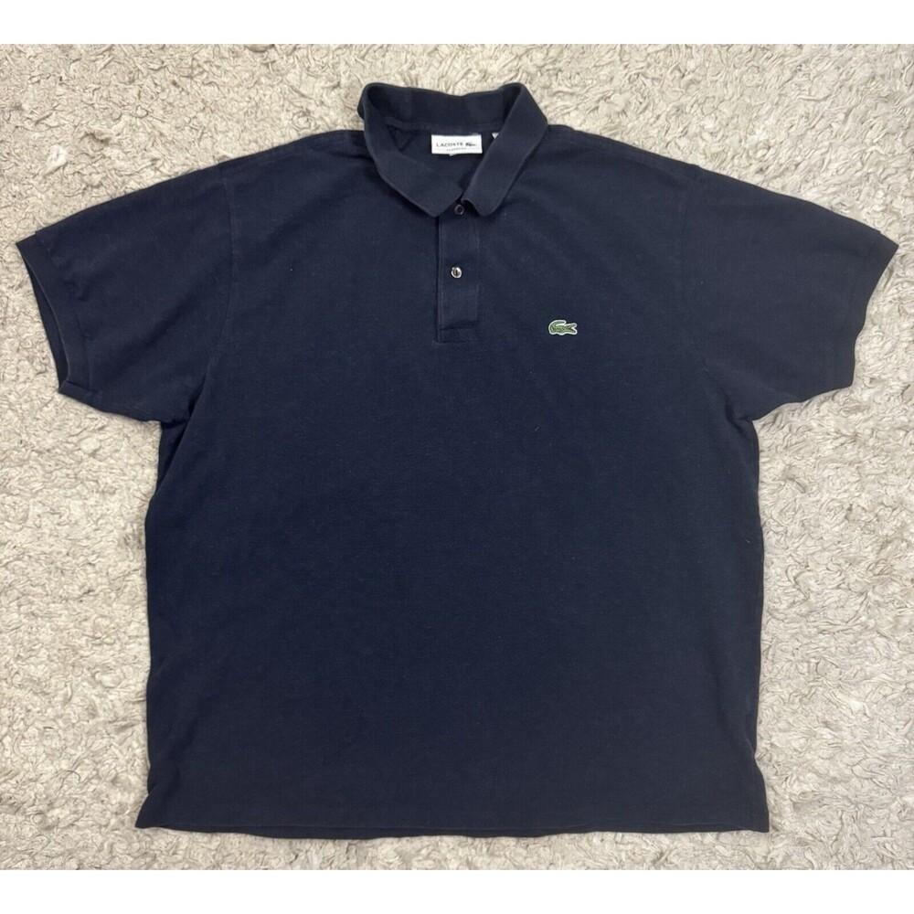 Men’s Blue Lacoste Classic Fit L.12.12 Heathered Polo Shirt Size 3XL